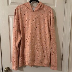 SWING JUICE Mid Century Nostalgia Men’s XXL Performance Hoodie in Peach